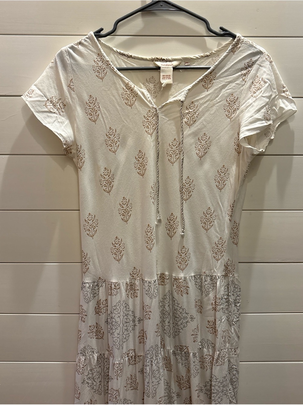 Sundance Cream Maxi Dress with Gold Botanical Print - Picture 8 of 8